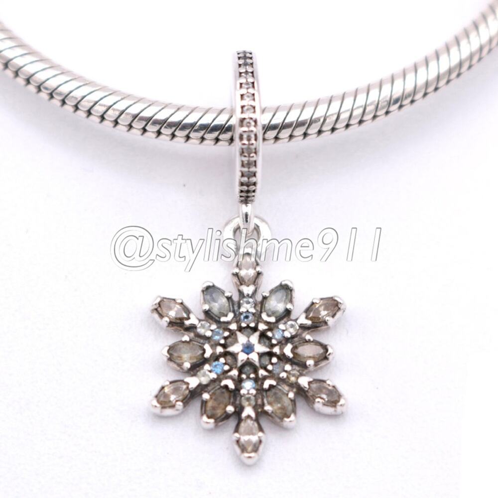 Authentic PANDORA Crystalized Snowflake Dangle - 791761NBLMX